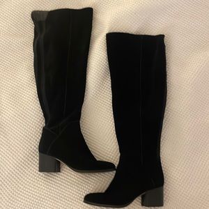 Marc Fisher Size 8 Black Over-The-Knee Black Boots
